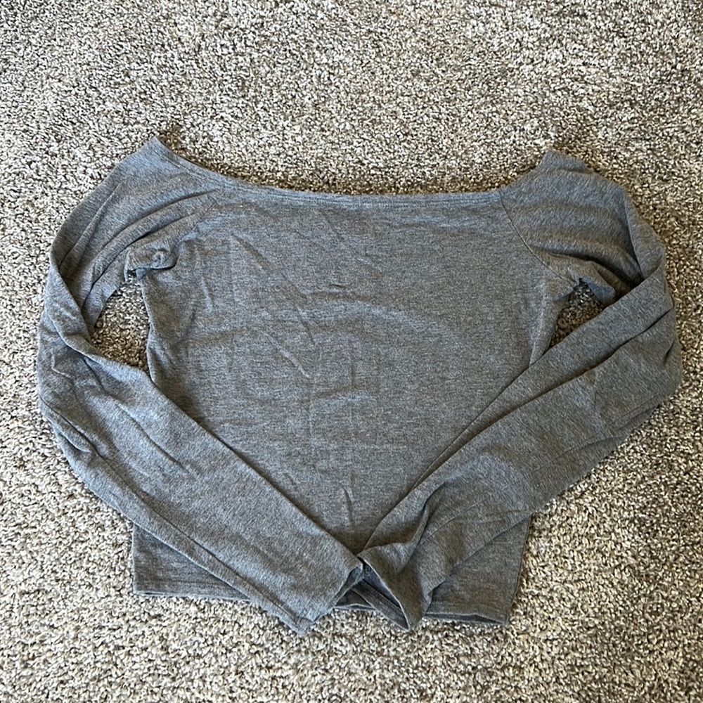 Abercrombie Off the Shoulder Fitted Crop Top - M